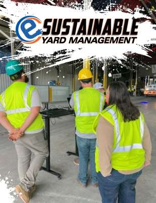 An advertisement for Sustainable yard management.